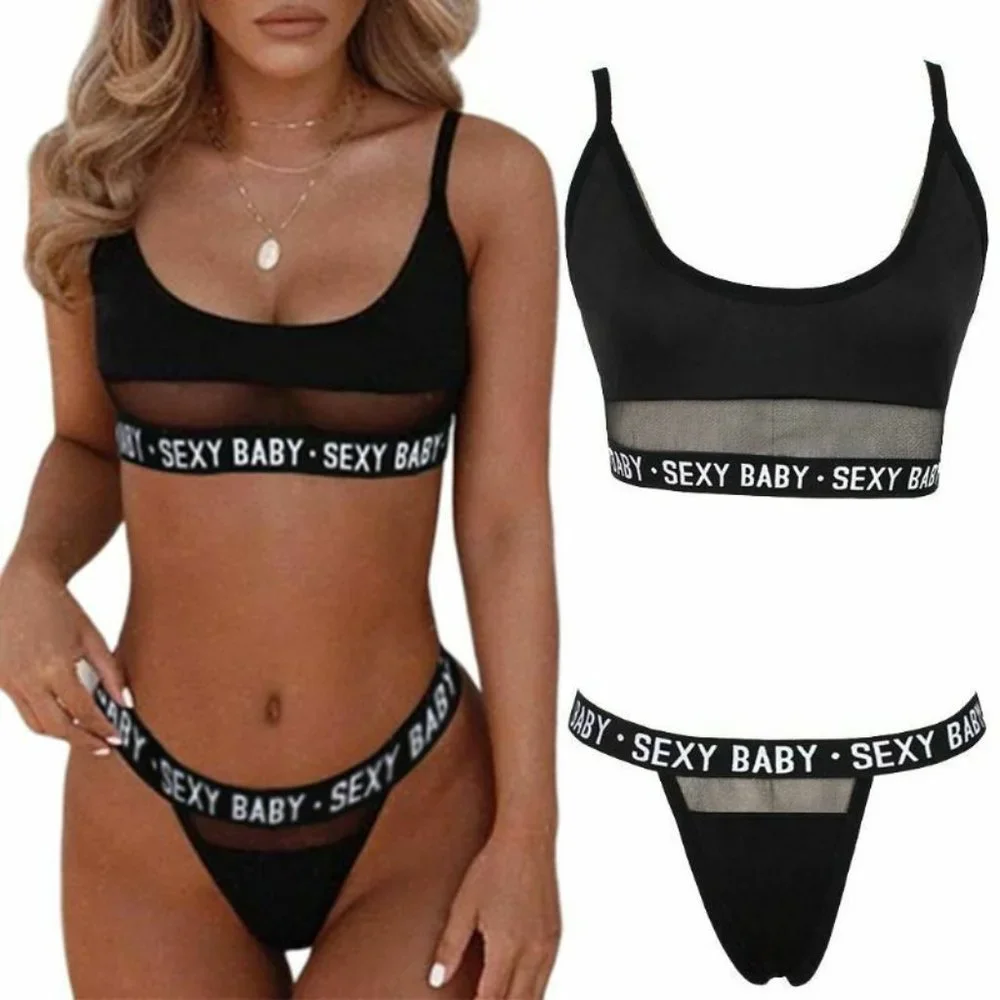 Sexy Baby Lingerie Panties and Bra Set - Picture 1 of 5